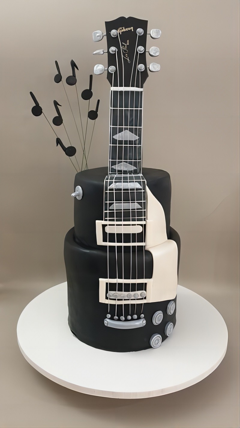 Guitar grooms cake