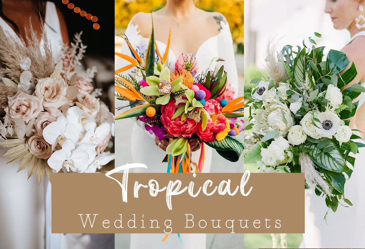 Tropical wedding bouquets