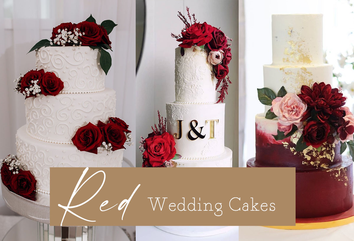 red wedding cakes