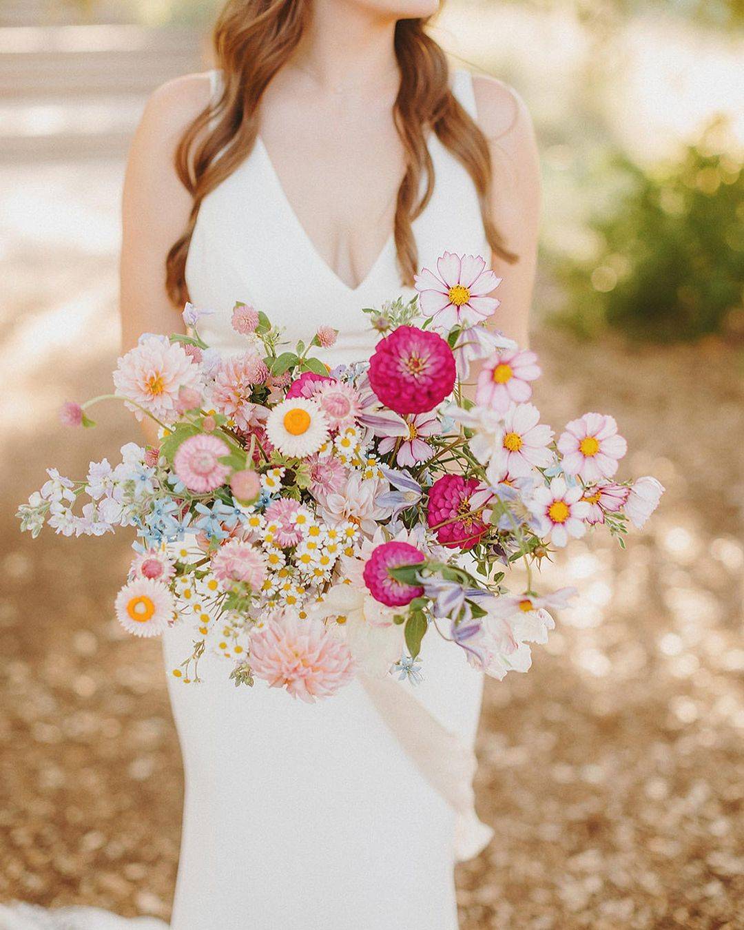 wildflowers tropical wedding bouquet via whimsicalwonderlandweddings