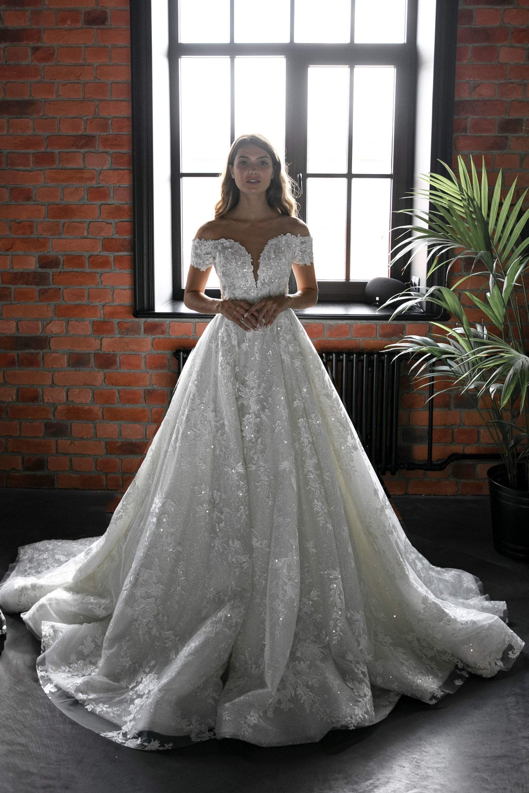 Lace Off-the-Shoulders Wedding Dress Charlotte